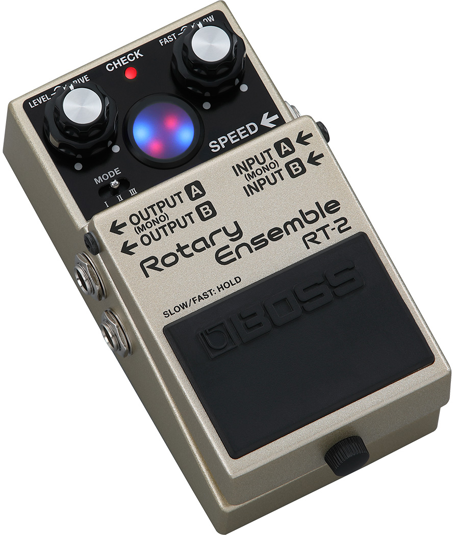 Boss RT-2 Rotary Ensemble: pedal con efectos Leslie y pantalla Led